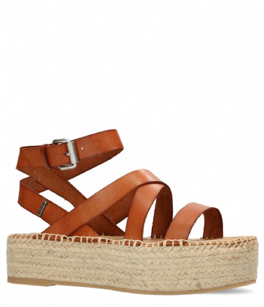 Shabbies  Espadrille Sandal Natural Dyed Smooth Leather Cognac (2004)